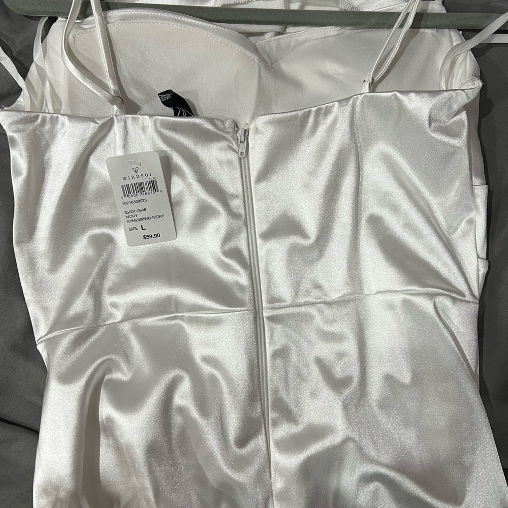 White Satin Dress - Picture 3 of 3